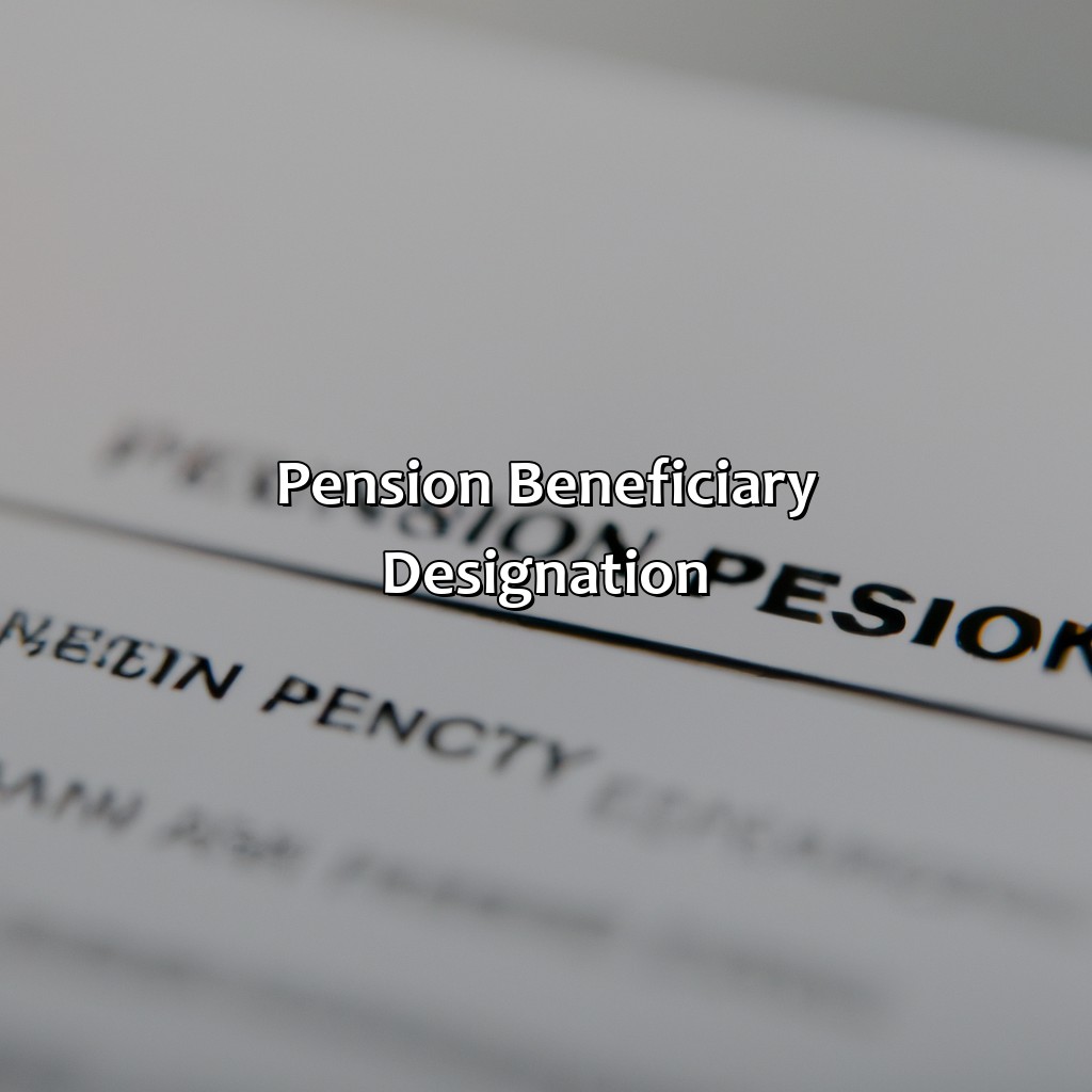 Pension Beneficiary Designation-does your spouse get your pension when you die?, 