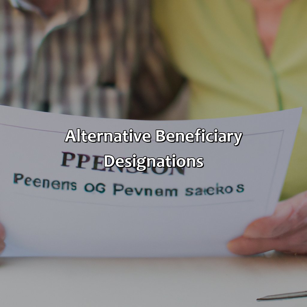 Alternative Beneficiary Designations-does your spouse get your pension when you die?, 