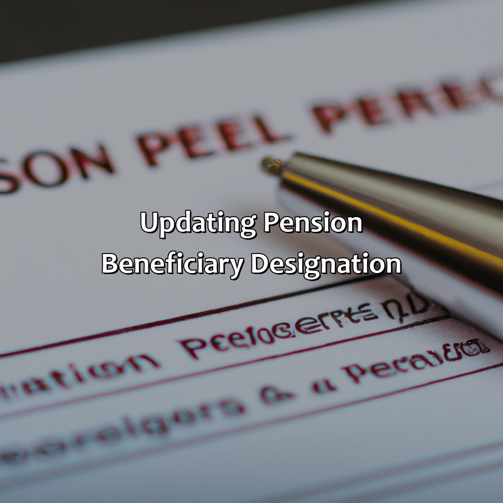 Updating Pension Beneficiary Designation-does your spouse get your pension when you die?, 