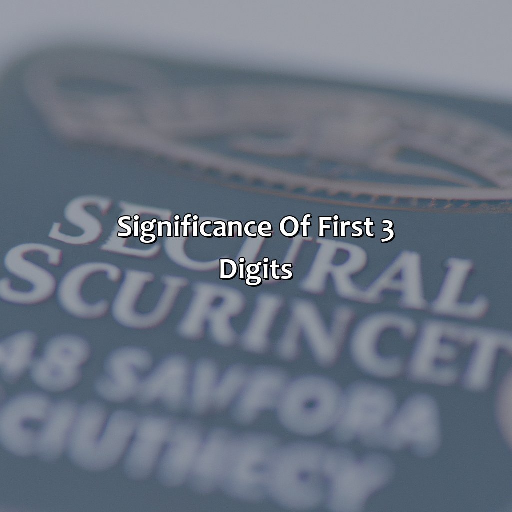 Significance of First 3 Digits-how are the first 3 digits of your social security number determined?, 