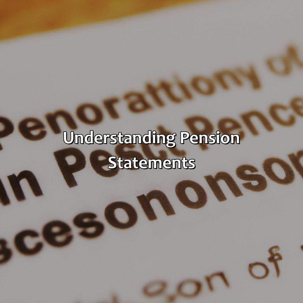 Understanding Pension Statements-how can i check my pension?, 