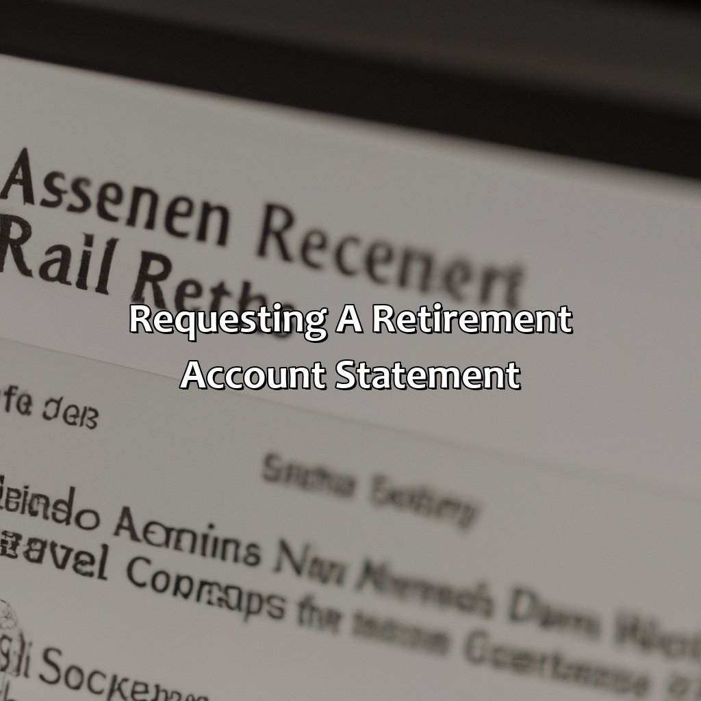 Requesting a Retirement Account Statement-how do I check my retirement balance?, 