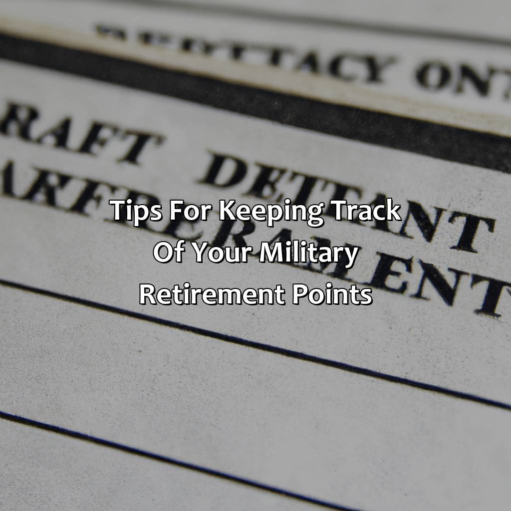 Tips for Keeping Track of Your Military Retirement Points-how do I find my military retirement points?, 