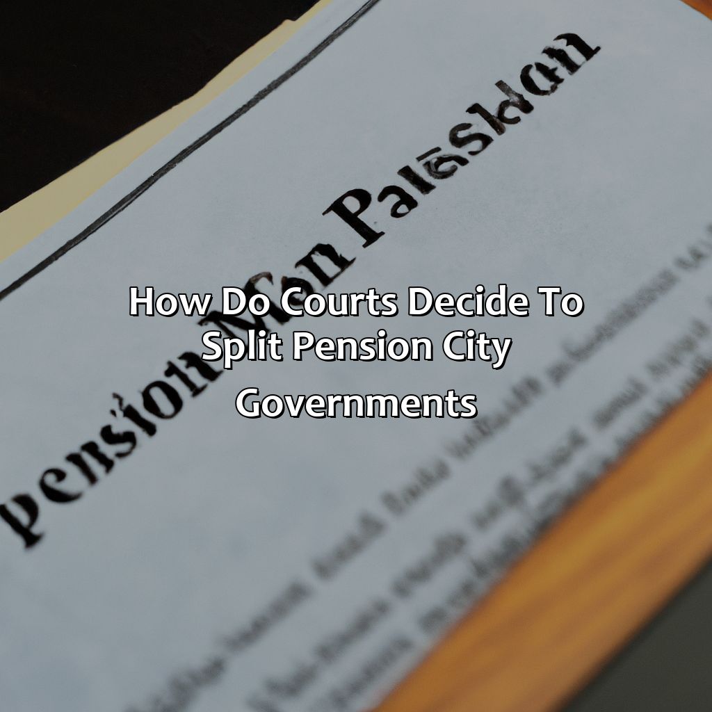 How Do Courts Decide To Split Pension City Governments?