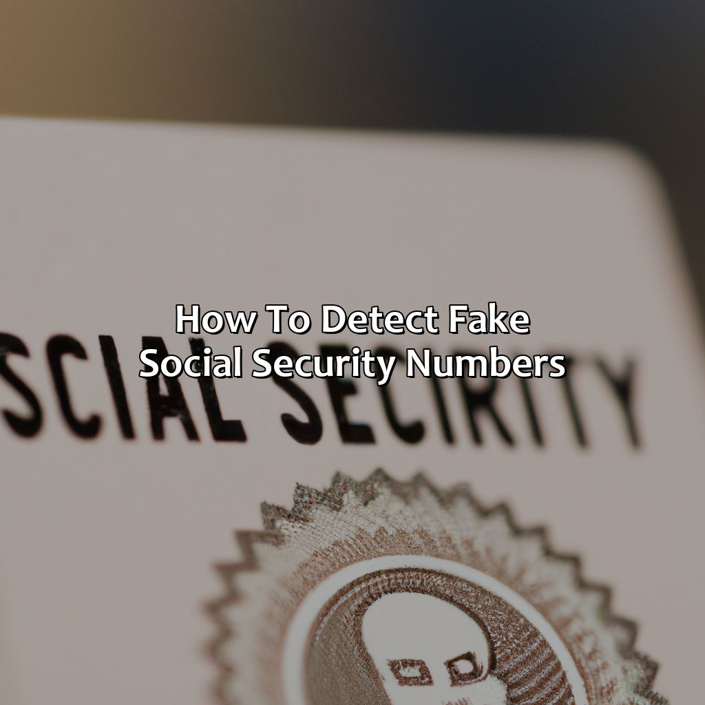 How to detect fake social security numbers?-how do fake social security numbers work?, 