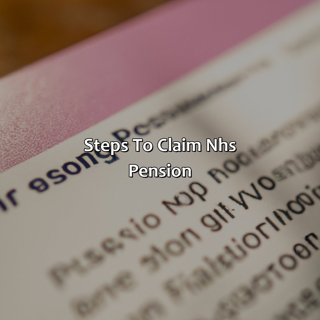 Steps to Claim NHS Pension-how do i claim my nhs pension?, 