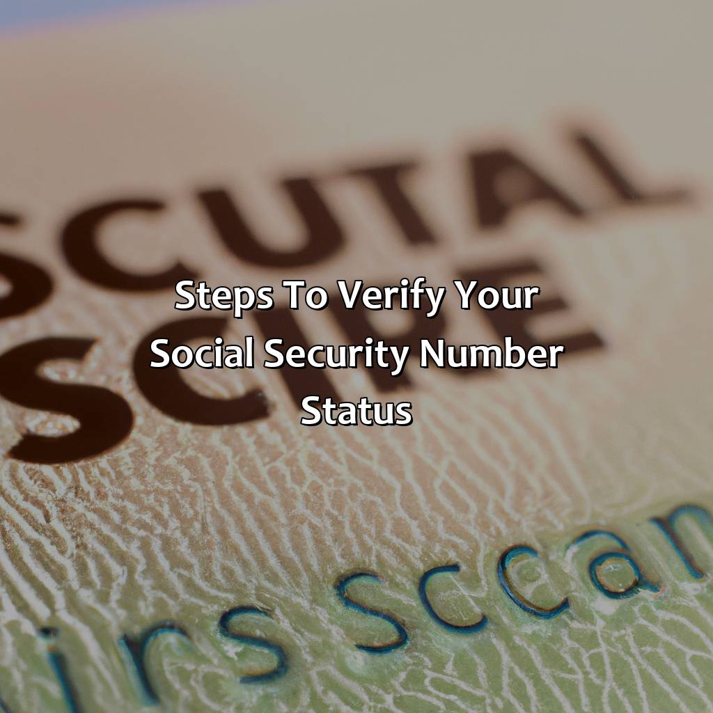 Steps to Verify Your Social Security Number Status-how do i know if my social security number has been suspended?, 