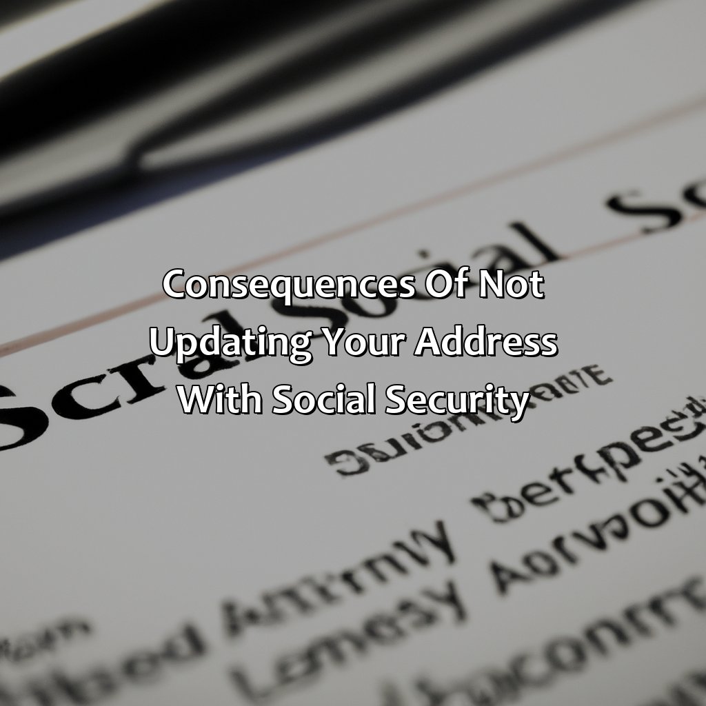 Consequences of not updating your address with Social Security-how do i let social security know i moved?, 