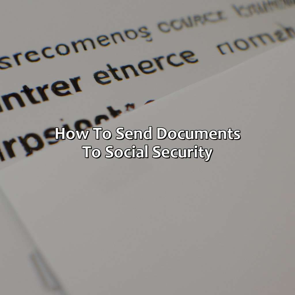 How to send documents to Social Security-how do i send documents to social security?, 