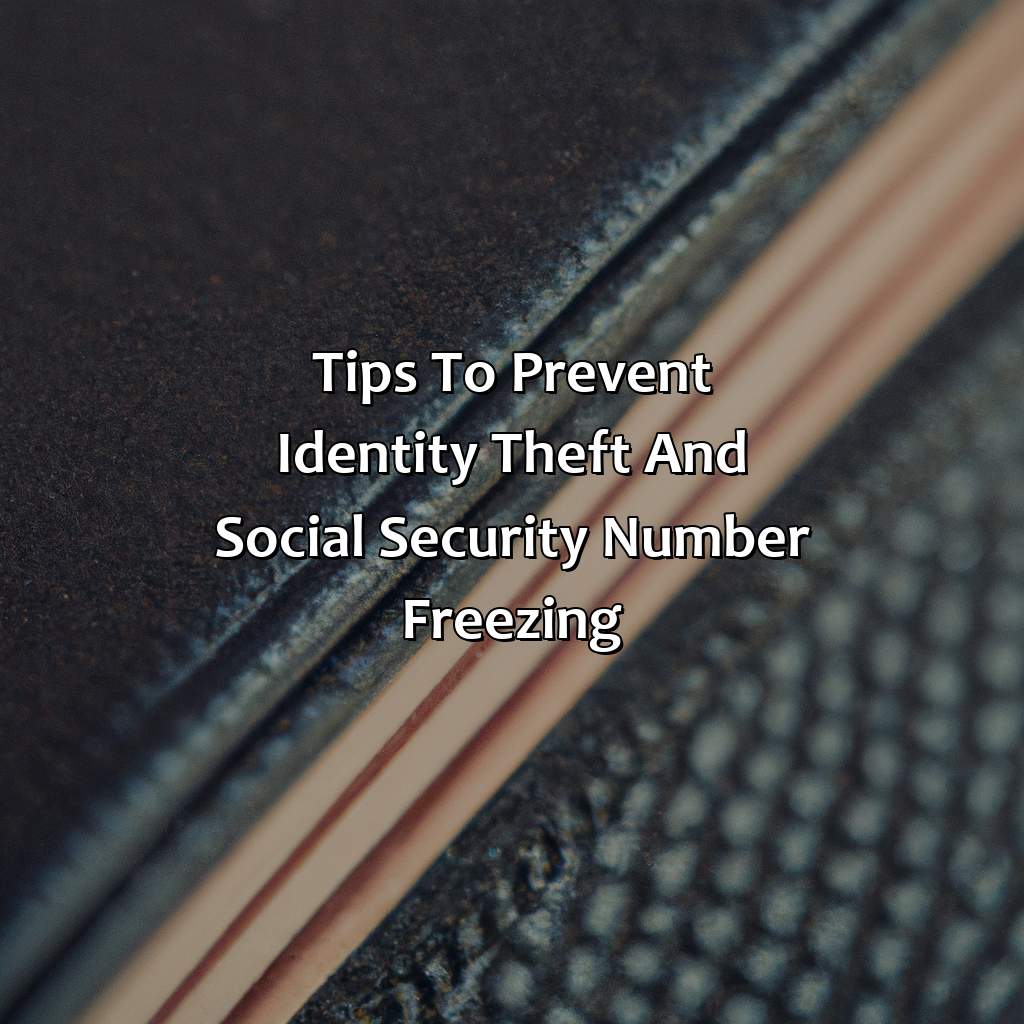 Tips to prevent identity theft and social security number freezing-how do i unfreeze my social security number?, 