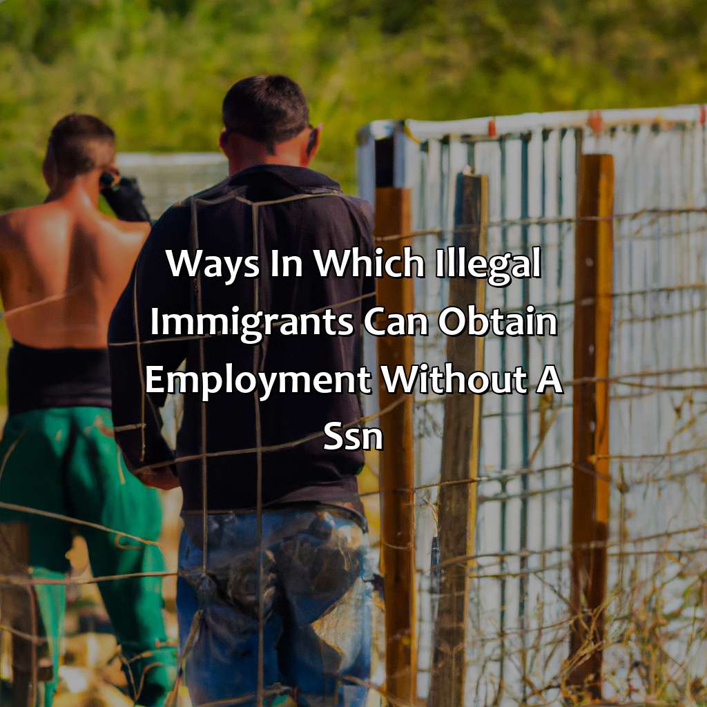 Ways in which illegal immigrants can obtain employment without a SSN-how do illegal immigrants get jobs without a social security number?, 