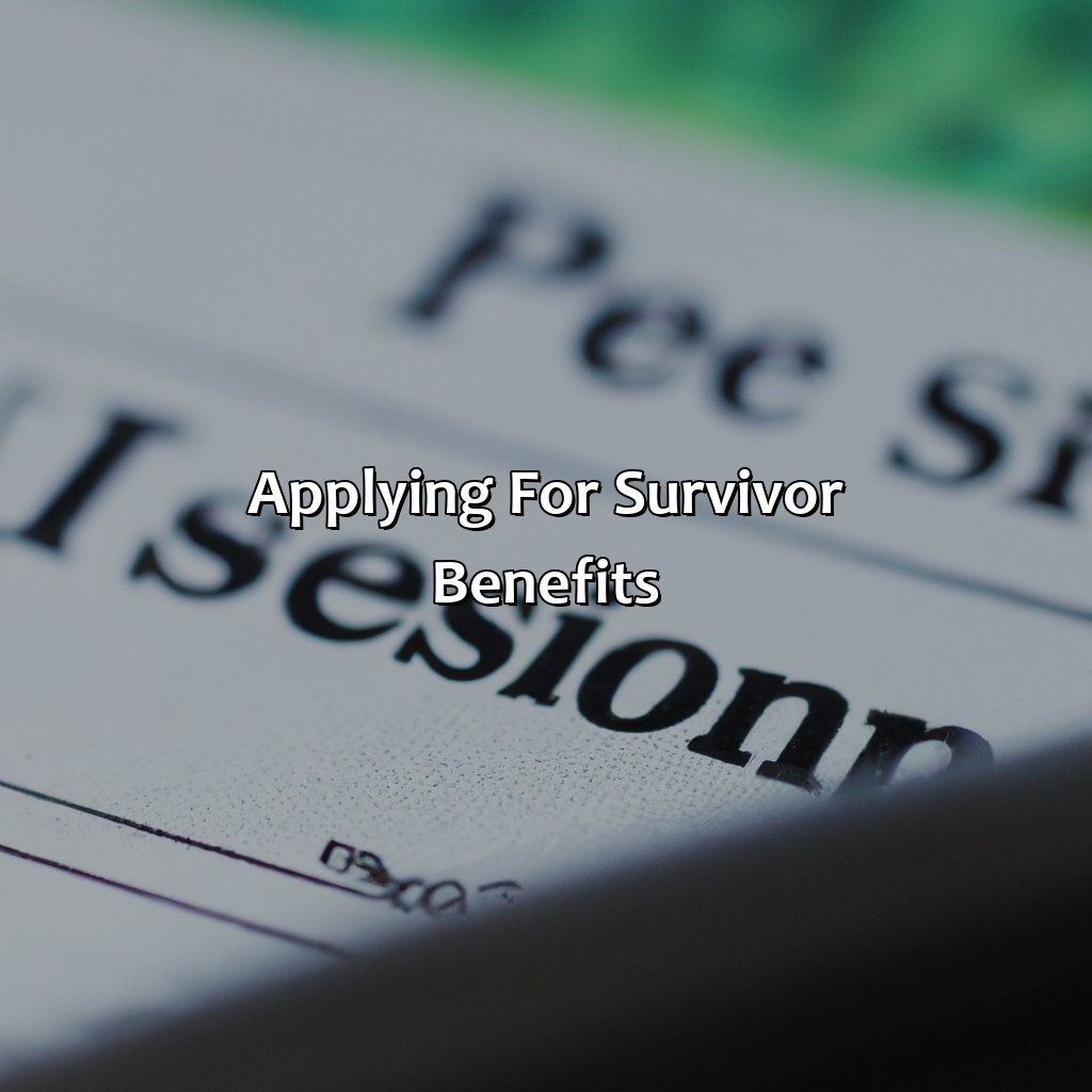 Applying for Survivor Benefits-how do pension survivor benefits work?, 