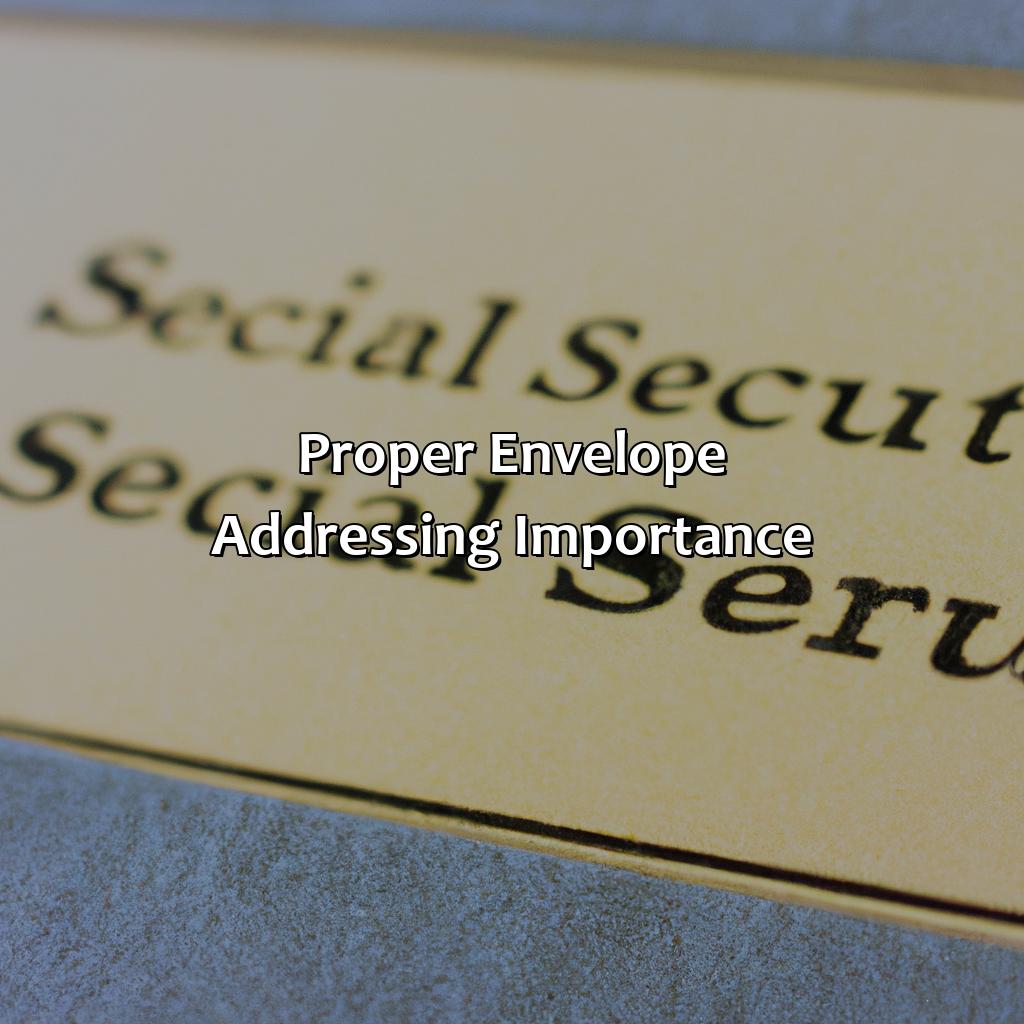 Proper Envelope Addressing Importance-how do you address an envelope to social security?, 