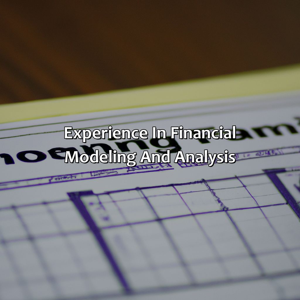 Experience in financial modeling and analysis-how do you get into investment banking?, 