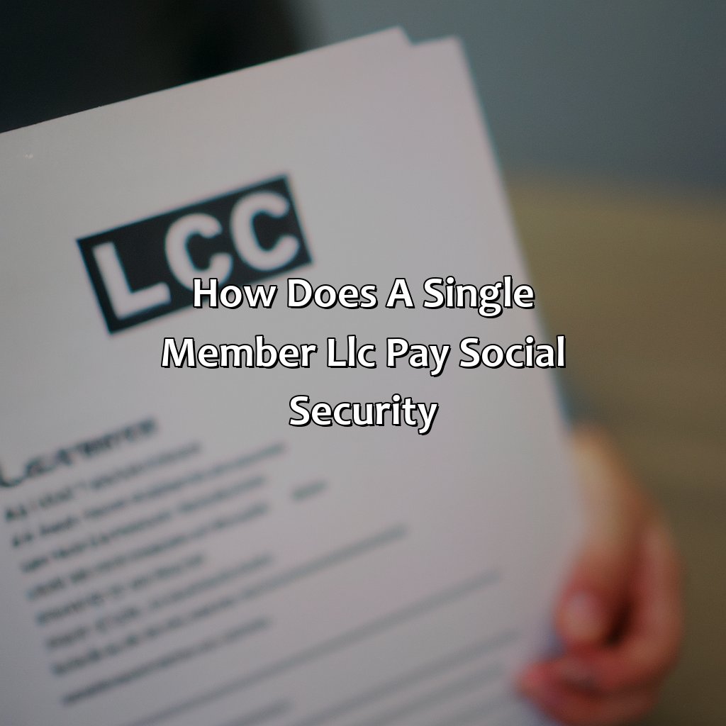 How Does A Single Member Llc Pay Social Security?