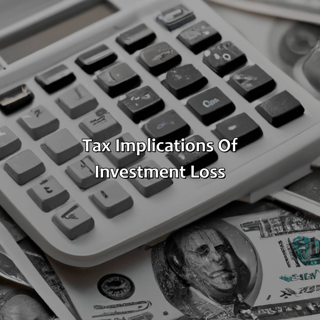 Tax implications of investment loss-how does investment loss affect taxes?, 