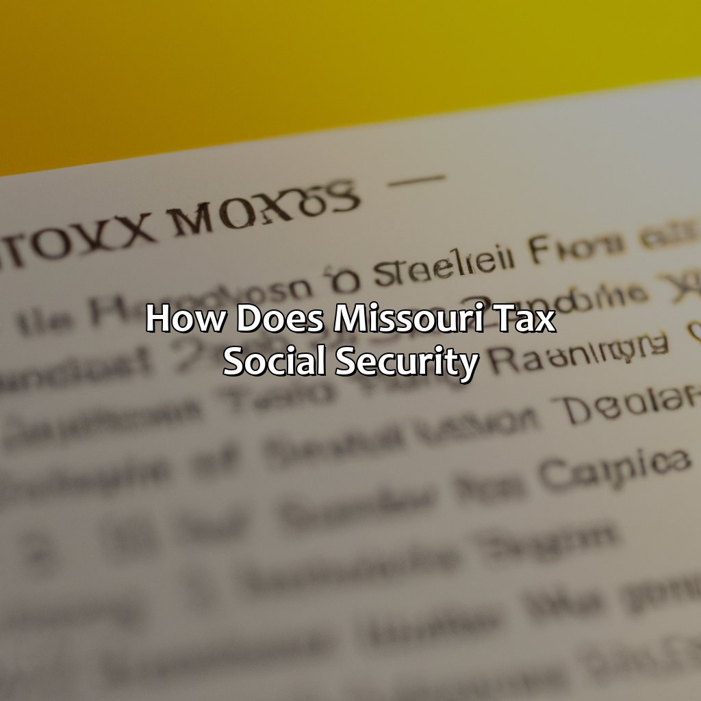how does missouri tax social security?,