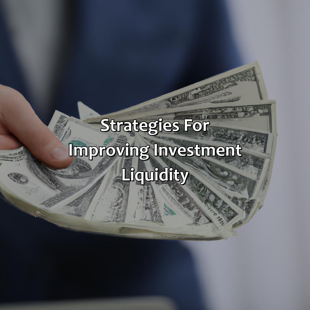 Strategies for Improving Investment Liquidity-how easily an investment can be exchanged for cash is known as?, 