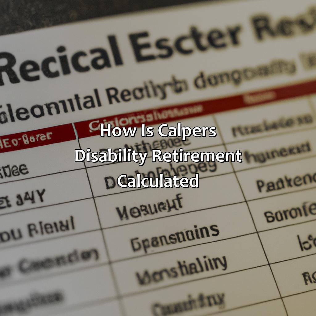 How Is Calpers Disability Retirement Calculated?