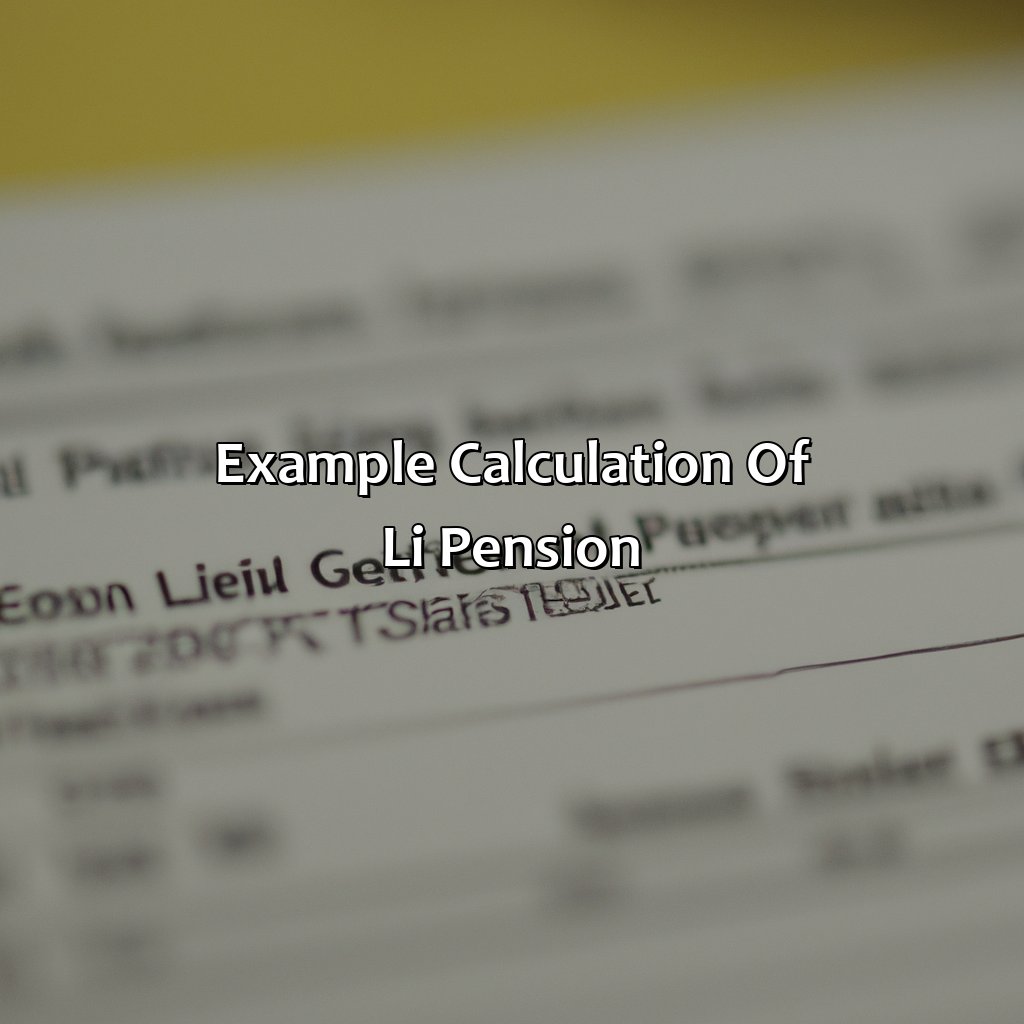 Example Calculation of L&I Pension-how is l&i pension calculated?, 