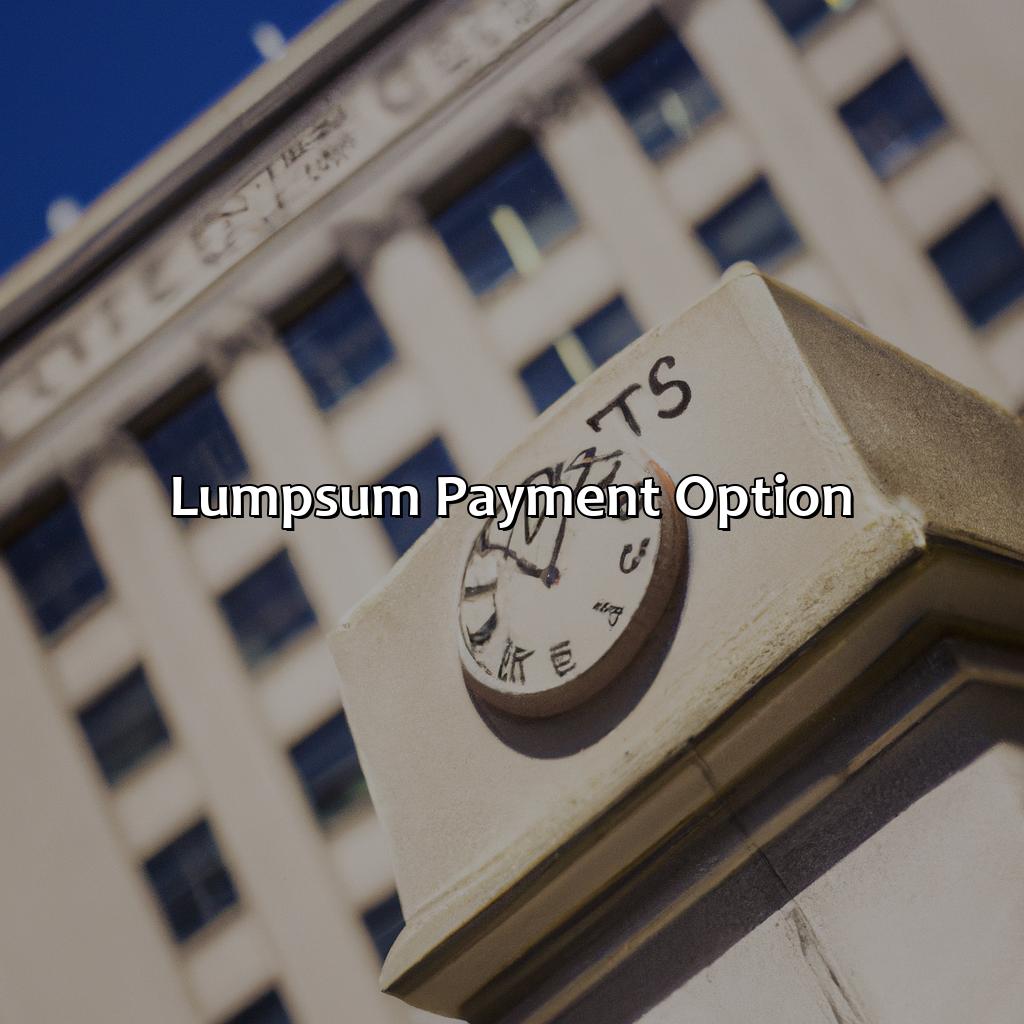 Lump-Sum Payment Option-how long do you have to work for usps to get a pension?, 