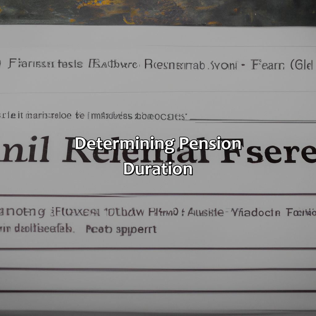 Determining pension duration-how long does a pension last?, 