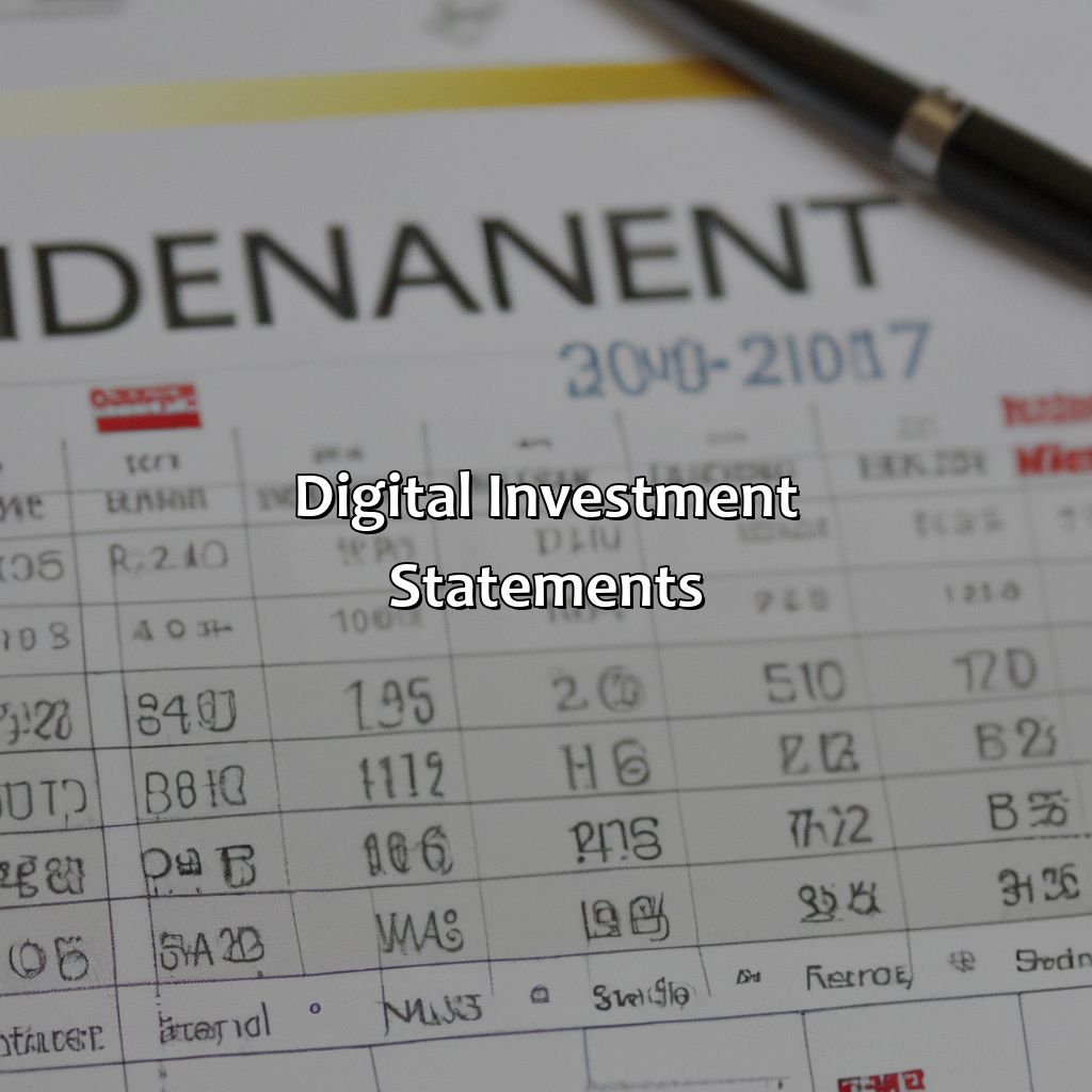 Digital investment statements-how long should you keep investment statements?, 
