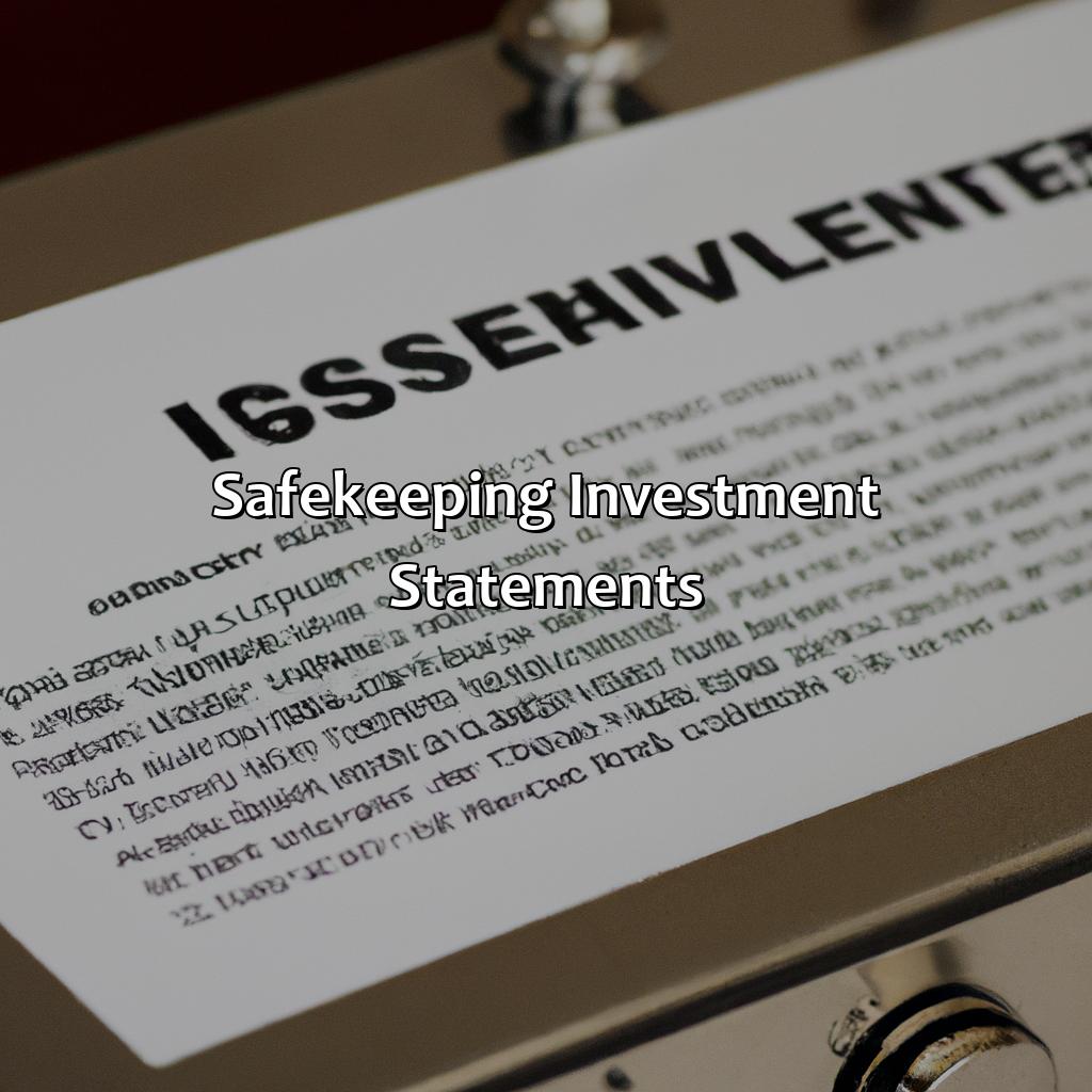 Safekeeping investment statements-how long should you keep investment statements?, 