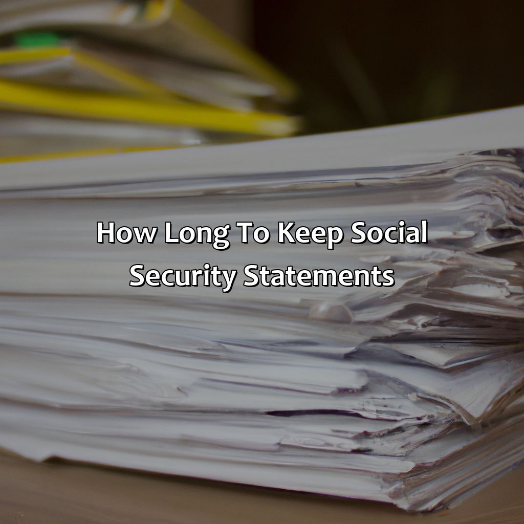 How Long To Keep Social Security Statements?