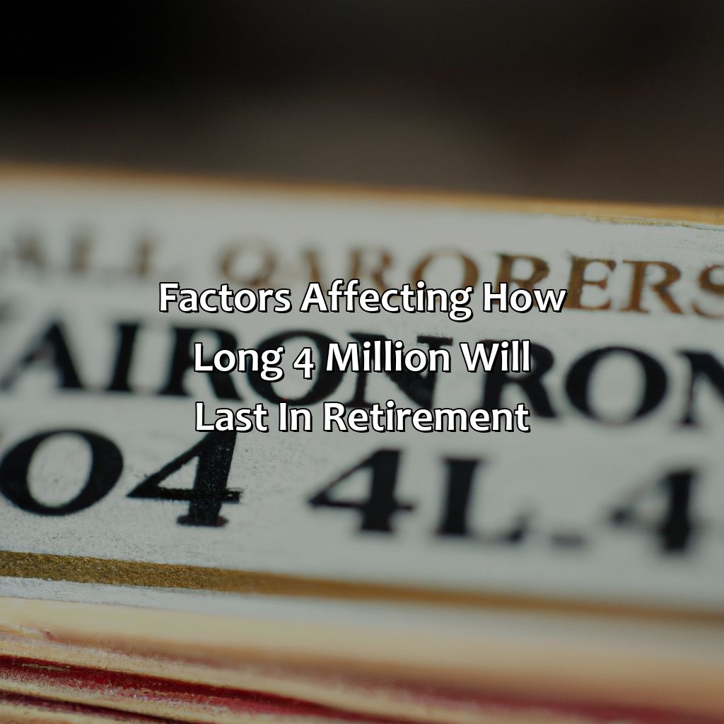 Factors Affecting How Long $4 Million Will Last In Retirement-how long will 4 million last in retirement?, 