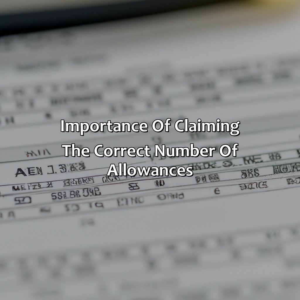 Importance of claiming the correct number of allowances-how many allowances should i claim on my pension?, 