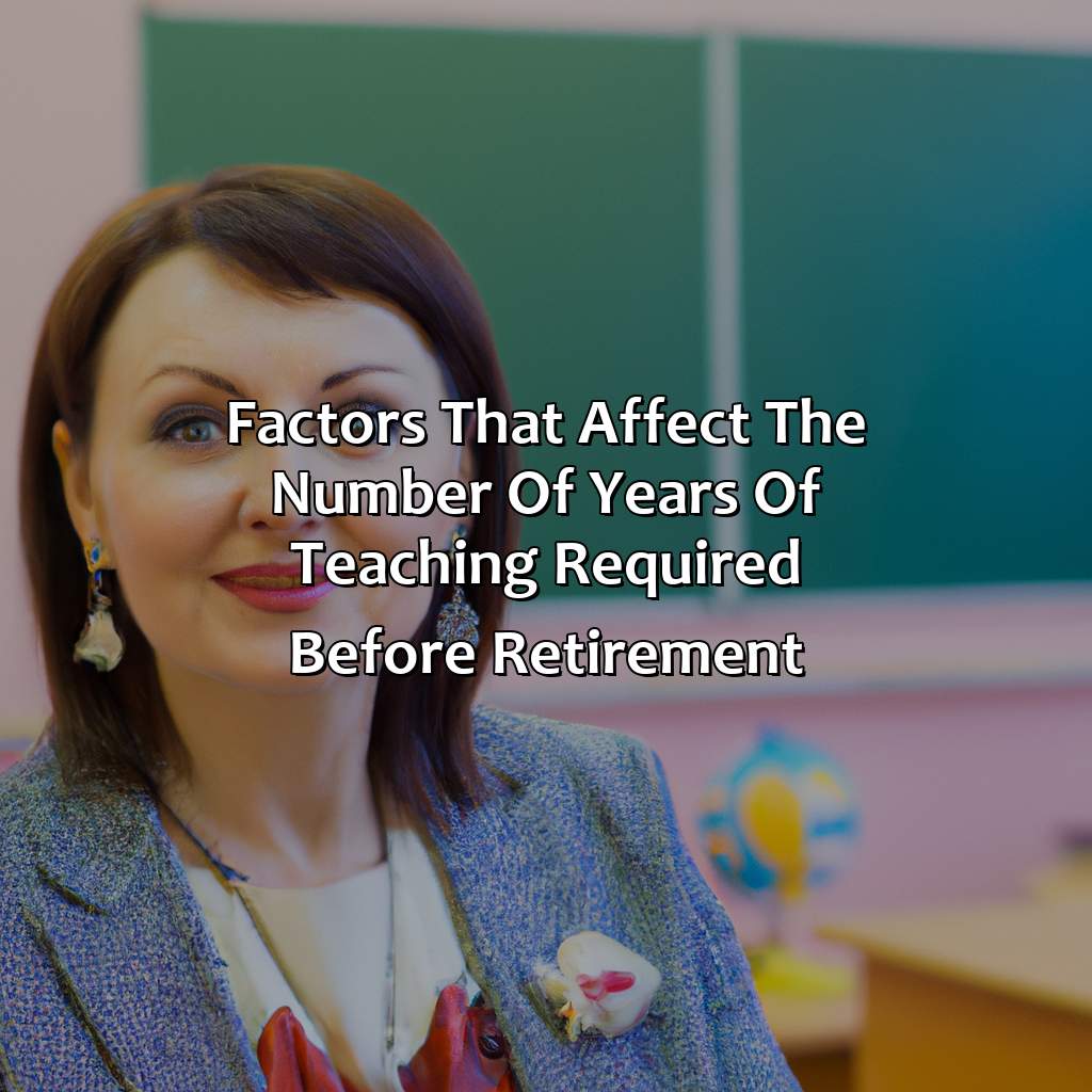 Factors that affect the number of years of teaching required before retirement-how many years of teaching before retirement?, 