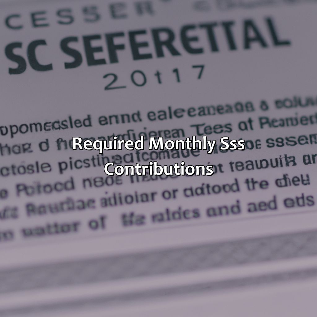 Required Monthly SSS Contributions-how many years should i pay sss contribution to get pension?, 