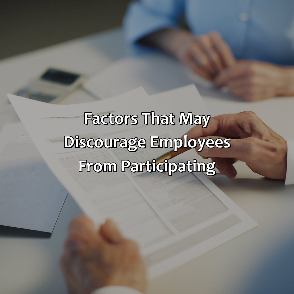 Factors that may discourage employees from participating-how might a business encourage its employees to participate in a retirement investment plan?, 