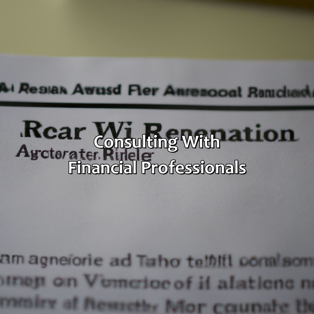 Consulting with Financial Professionals-how much can I withdraw from my retirement account?, 