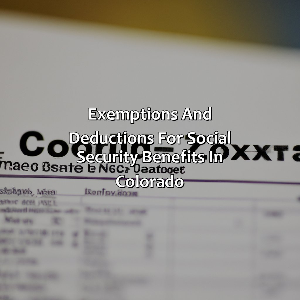 Exemptions and deductions for Social Security benefits in Colorado-how much does colorado tax social security?, 