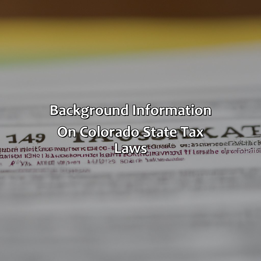 Background information on Colorado state tax laws-how much does colorado tax social security?, 