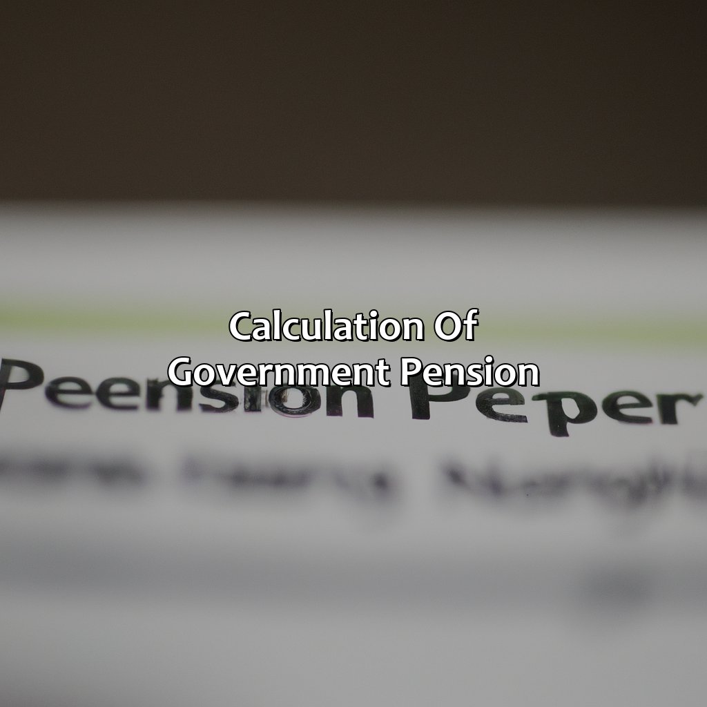 Calculation of government pension-how much is a government pension?, 