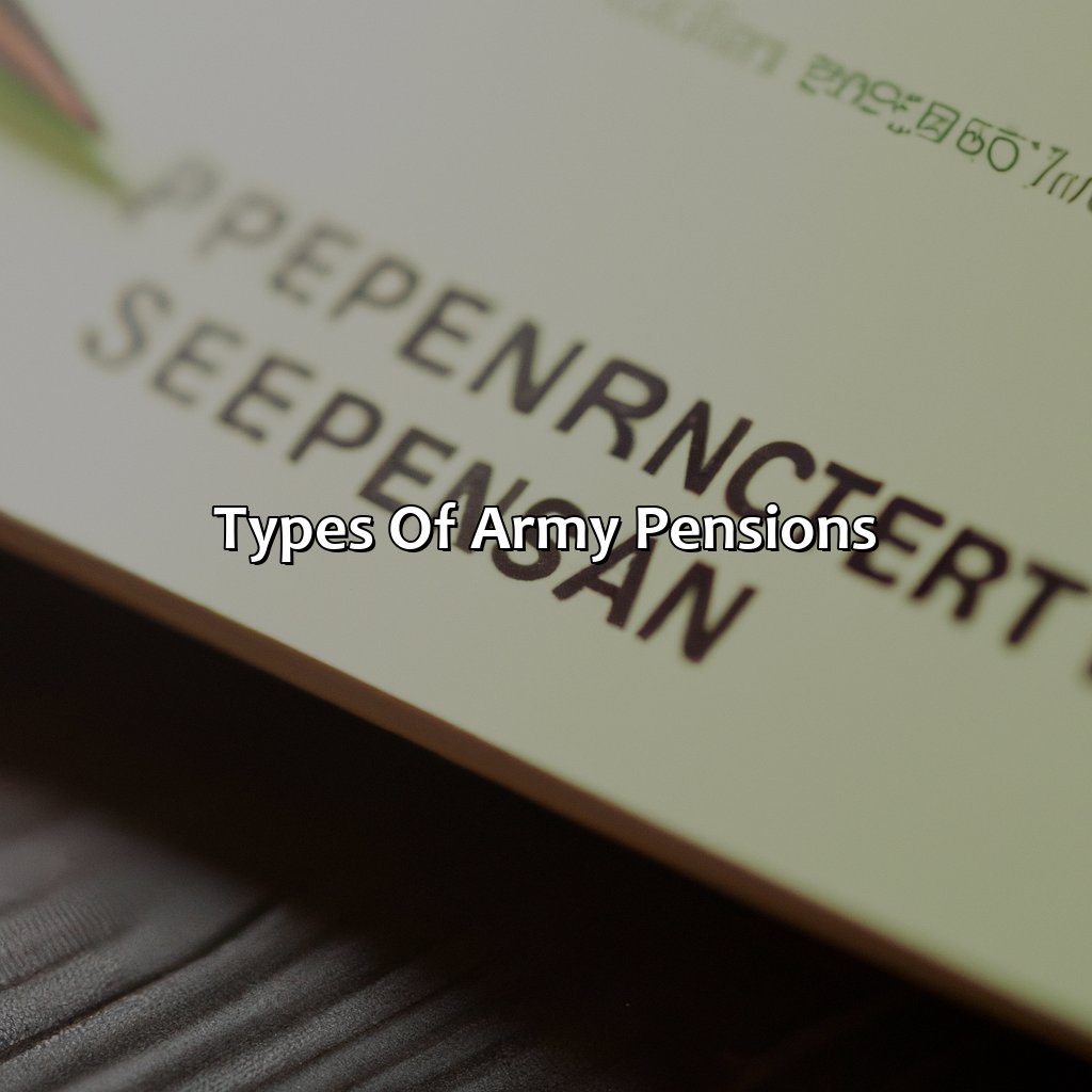 Types of Army Pensions-how much is the army pension?, 