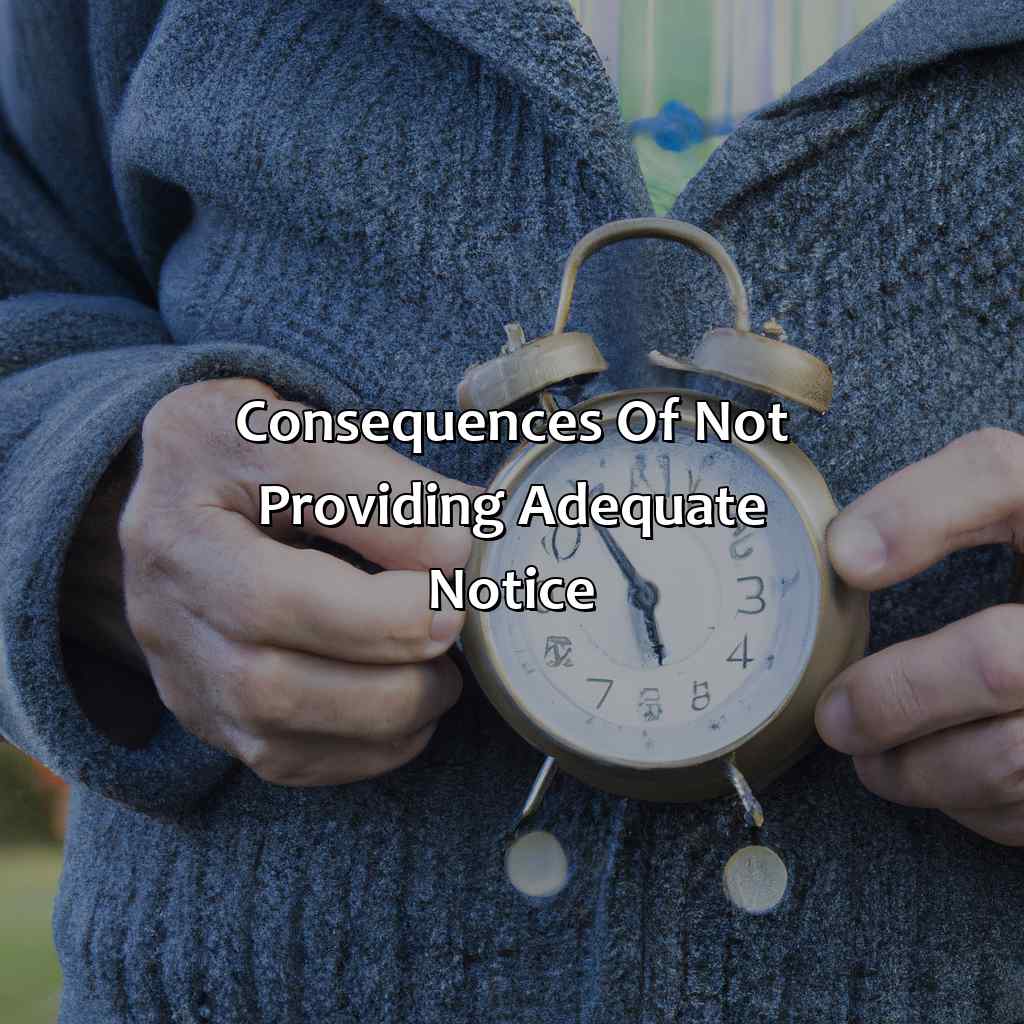 Consequences of Not Providing Adequate Notice-how much notice for retirement?, 