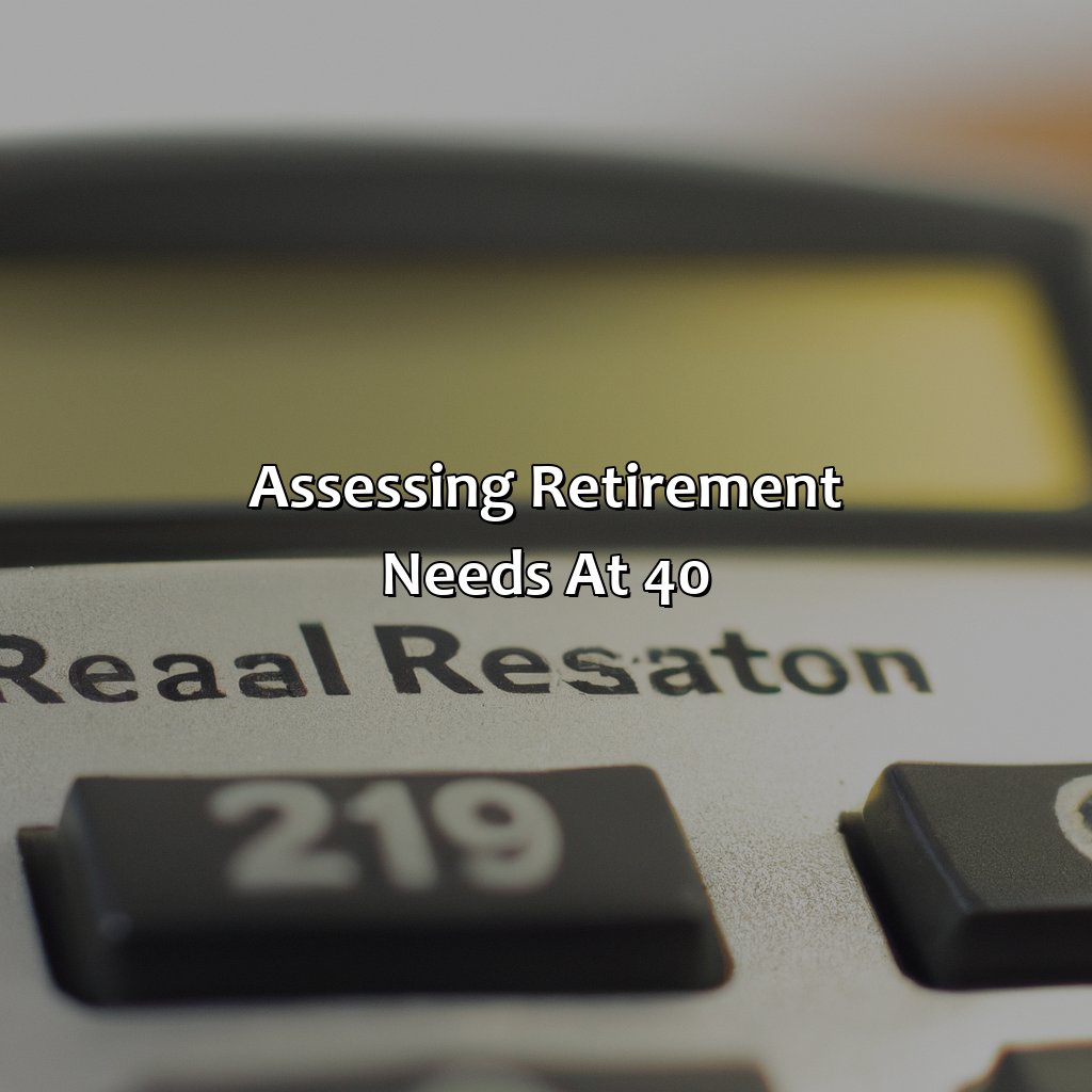 Assessing Retirement Needs at 40-how much should I have saved for retirement at 40?, 