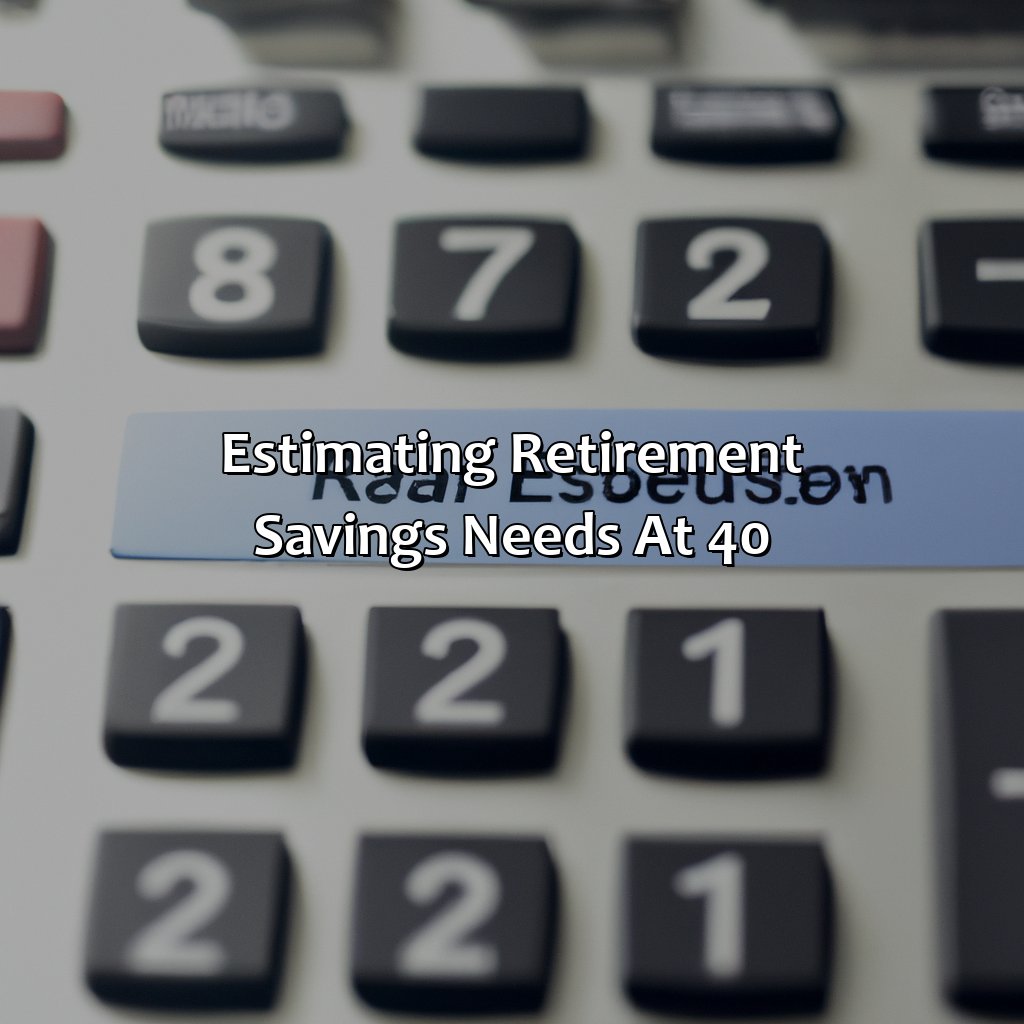 Estimating Retirement Savings Needs at 40-how much should I have saved for retirement at 40?, 