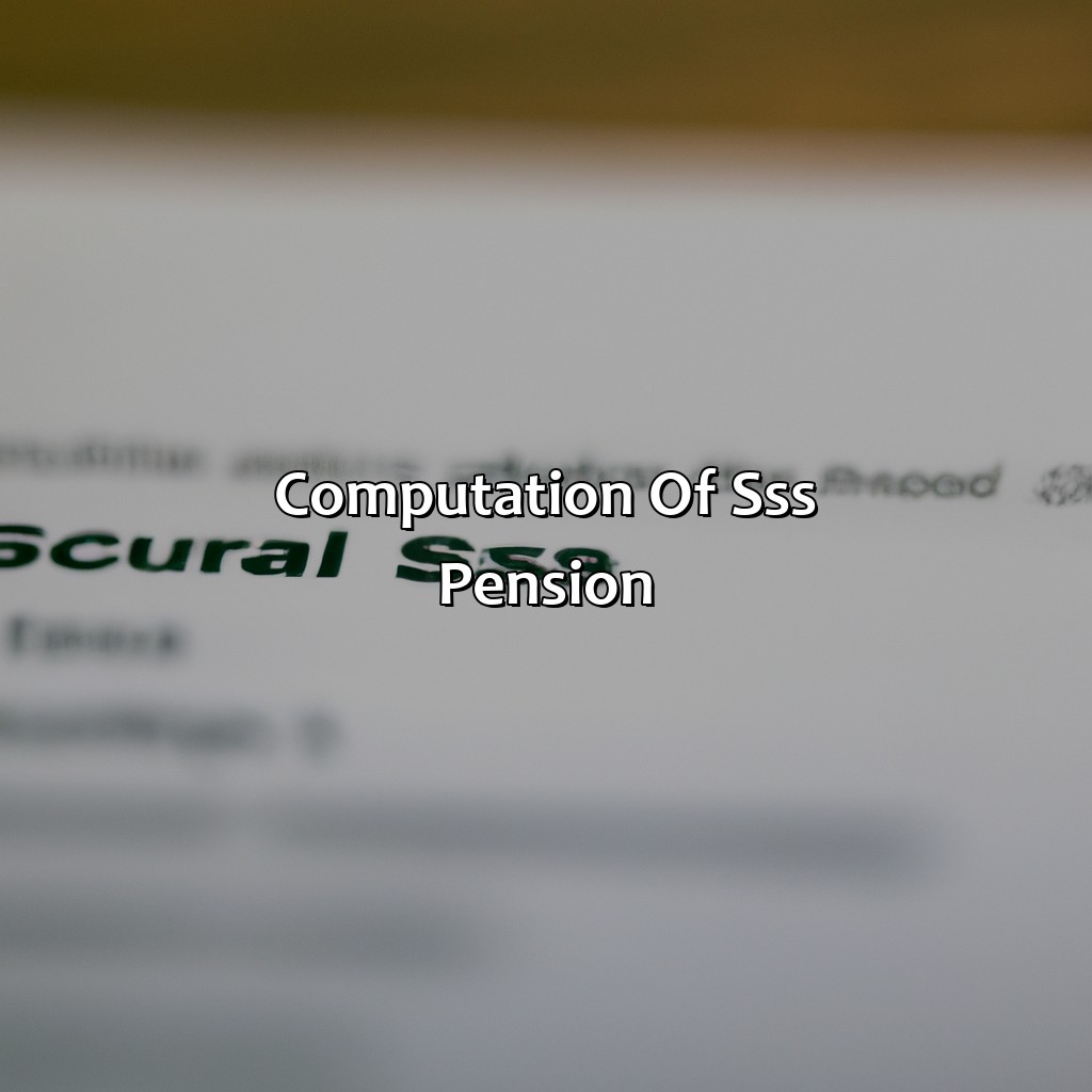 Computation of SSS Pension-how much sss pension will i get?, 