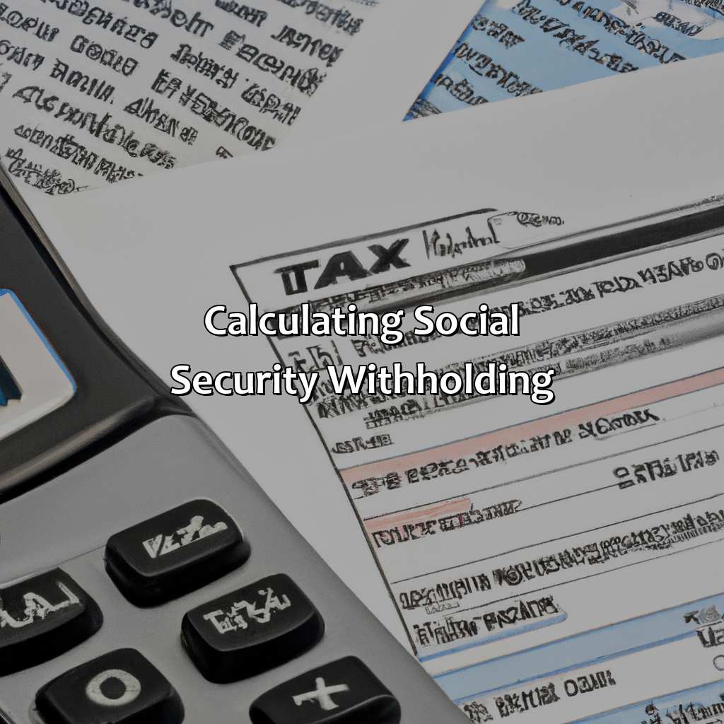 Calculating Social Security Withholding-how much to withhold from social security?, 