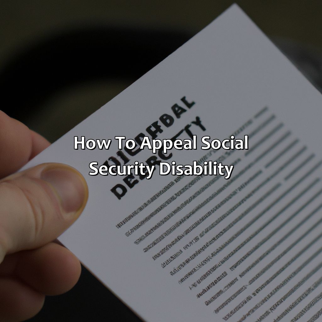 How To Appeal Social Security Disability?