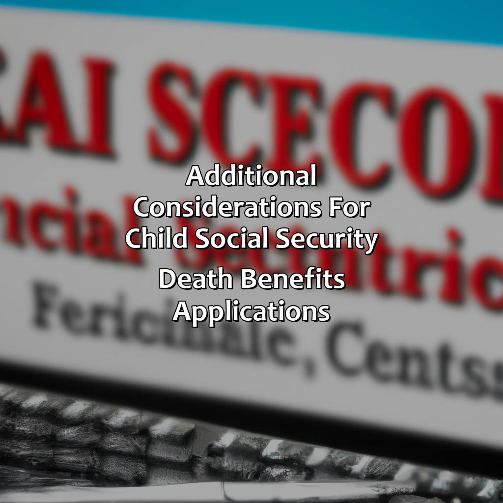 Additional Considerations for Child Social Security Death Benefits Applications.-how to apply for social security death benefits for a child?, 