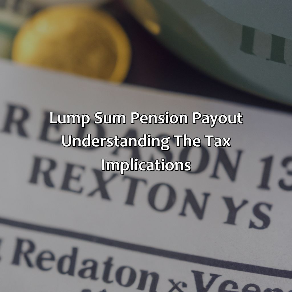 Lump Sum Pension Payout: Understanding the Tax Implications-how to avoid taxes on lump sum pension payout?, 