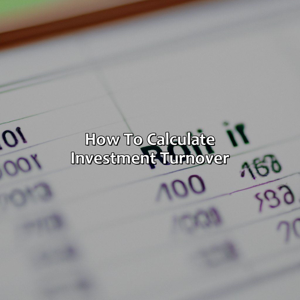 how to calculate investment turnover?,