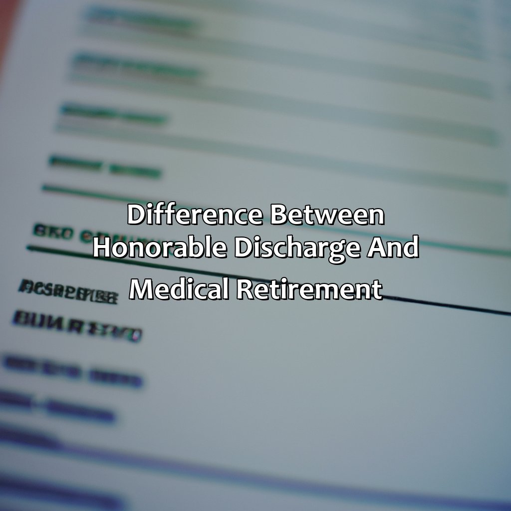 Difference between Honorable Discharge and Medical Retirement-how to change honorable discharge to medical retirement?, 