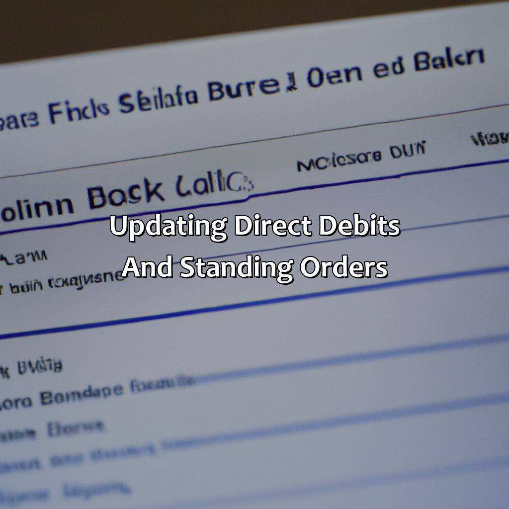 Updating direct debits and standing orders-how to change your pension bank account?, 